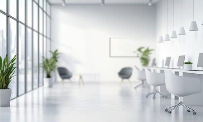 Modern, bright office space with city views