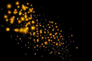 Abstract red fire sparks on black background.