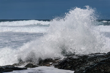 Stormy surf near the town of Banaderos, Gran Canaria, Canary Islands
