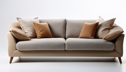 sofa with pillow on a white background