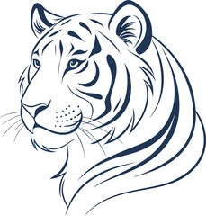 A tiger head icon silhouette vector art illustration silhouette tiger face and head tittle, Tiger Face and Head Silhouette Vector, silhouette tiger tiger head silhouette vector black outline