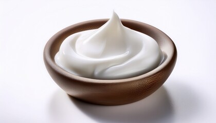 white cream sample placed on a white surface