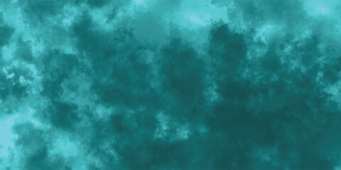 Abstract Spread of Colored Smoke in Turquoise and Cyan Floating Freely

