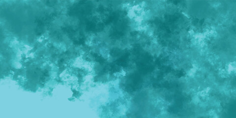 Serene Storm-Like Sky Formed by Abstract Layers of Turquoise Smoke

