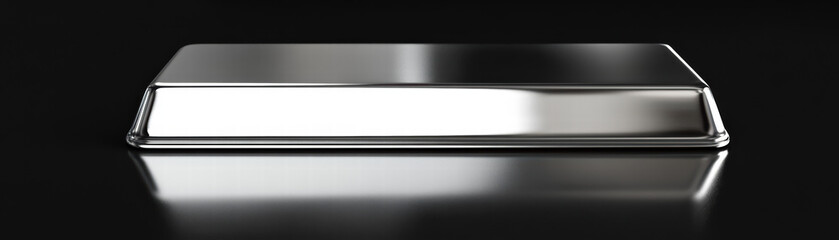 Shining Silver Bar: A meticulously crafted silver bullion bar reflects the ambient light, exuding an aura of wealth, investment, and financial security.
