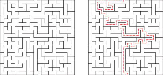 Complex Maze Puzzle Solution Path, Game, Challenge, Labyrinth, Design, Logic, Strategy, Skill, Think
