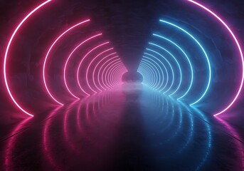 Neon Convergence AI Generated