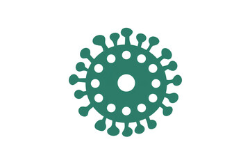 a green circle with white dots
