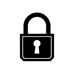 locked padlock icon on white background  .svg