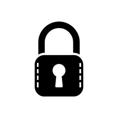locked padlock icon on white background  
