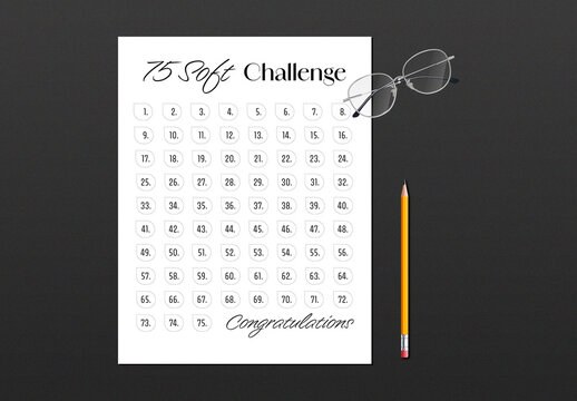 75 soft Challenge Tracker Template Layout