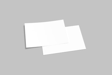 A5 Landscape Flyer Blank Mockup