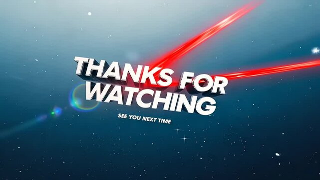 outro youtube thank for watching abstract background with glowing lines