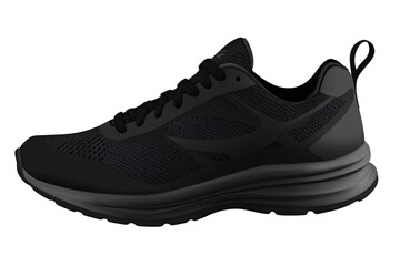 a black shoe with a black sole