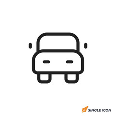 car icon vector illustration. car symbol isolated on white background