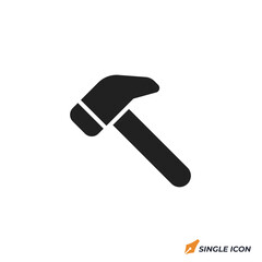 hammer icon vector illustration. hammer symbol isolated on white background
