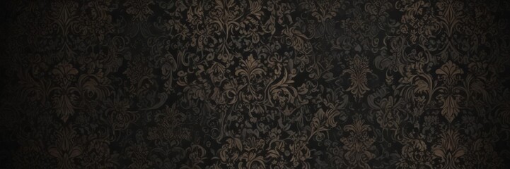Dark opulent gothic damask wallpaper  Intricate seamless pattern, dark background , scroll, seamless, home
