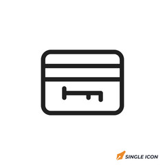 Obraz premium key card icon vector illustration. key card symbol isolated on white background