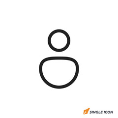 user icon vector illustration. user symbol isolated on white background