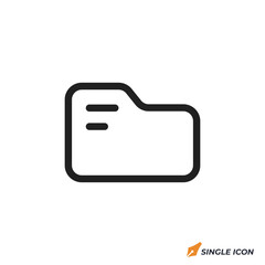 folder icon vector illustration. folder symbol isolated on white background