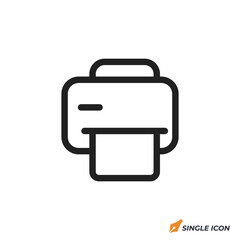 printer icon vector illustration. printer symbol isolated on white background