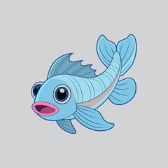 Cartoon Goby Fish Illustration