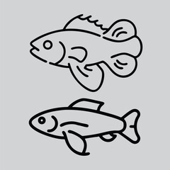 Cute Goby Fish Drawing