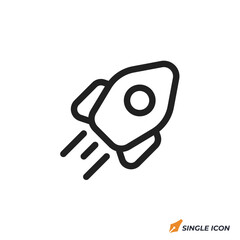 rocket icon vector illustration. rocket symbol isolated on white background