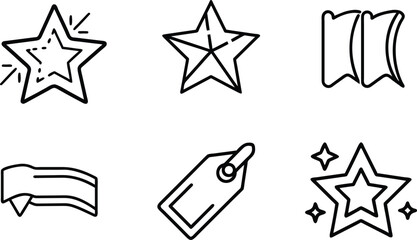 High-Contrast Star Favorite Icon for Mobile UI