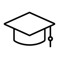 Graduation cap icon on white background vector
Vector icon