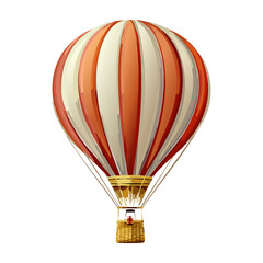Naklejka premium Colorful hot air balloon in the sky. PNG image, transparent background