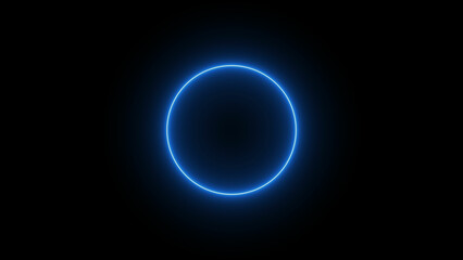 Glowing neon circle loading icon background 4k illustration.