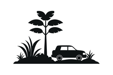 car on the beach