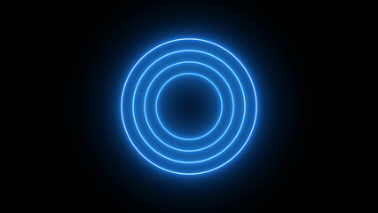 Technology neon radio waves signal icon illustration background. Audio Sound frequency signal icon background.