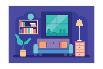 living room with a window