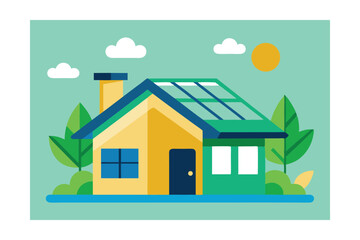 illustration of a house with a roof