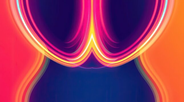 Abstract Colorful Light Trails: Captivating abstract featuring vibrant light trails and flowing lines, creating a dynamic and visually appealing composition. This piece embodies energy and movement.