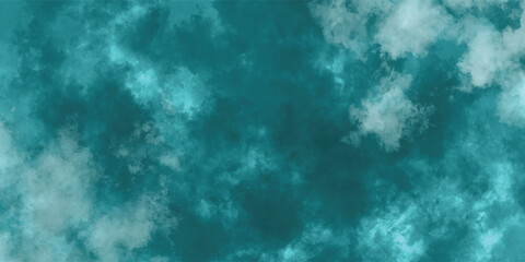 Aqua Smoke Rising in Wisps Across a Minimal Sky Scene

