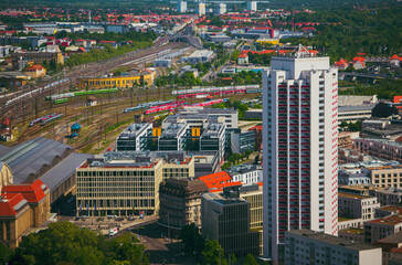 Fototapeta premium Leipzig bird's view, Germany, Sachsen