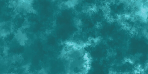 Obraz premium Ink Vapor Landscape in Soft Blue-Green Color Expression