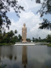 Fototapeta premium A huge Buddha statue in Sri Lanka.