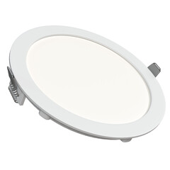 Slim Recessed LED Ceiling Light in 3D render with transparent background