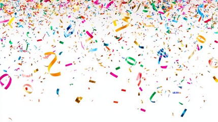 Fototapeta premium Playful celebration scene with confetti in a festive atmosphere colorful background vibrant viewpoint for joyful events