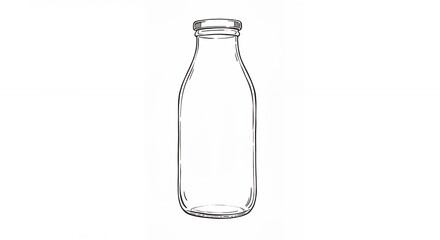 Empty glass bottle illustration