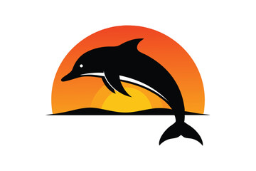 dolphin silhouette vector illustration