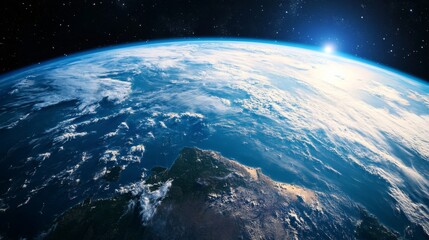 Fototapeta premium Captivating satellite imagery of earth from orbit global perspective photography space high-altitude planetary observation
