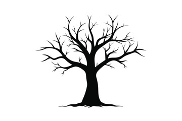 Obraz premium tree silhouette vector
