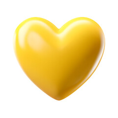 Yellow heart 3D rendering love symbol graphic design © muhammadnuruzzaman