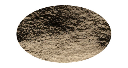 Premium foil texture with a pearlescent finish. Shiny, metallic oval sheet featuring a sleek, modern