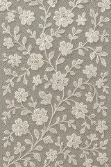 Intricate White Floral Mesh Lace Background